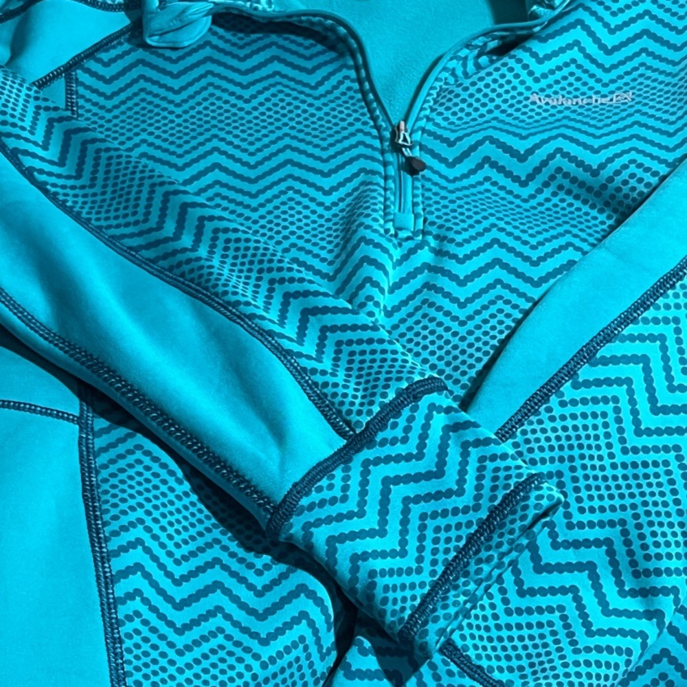 Avalanche Teal Patterned Zip-Up Jacket - image 3